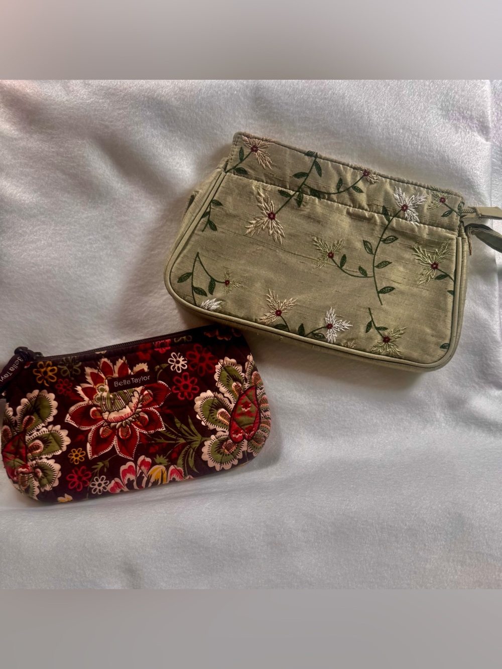 Bella Taylor Floral Makeup Bag + Bath & Body Works Cosmetic Pouch Bundle